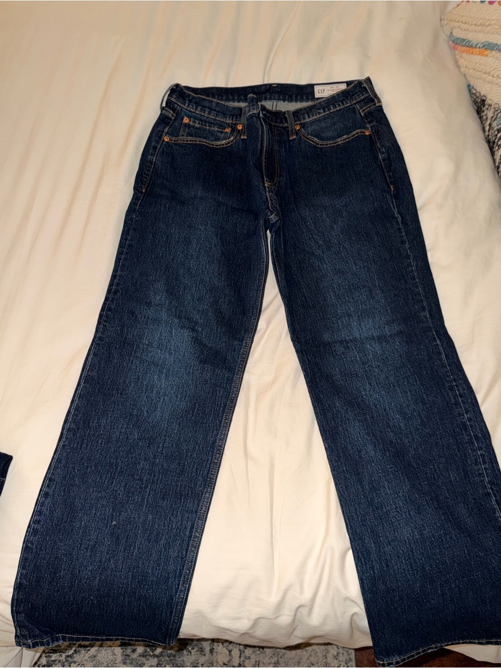 Gap Relaxed Straight Mid Rise Jeans